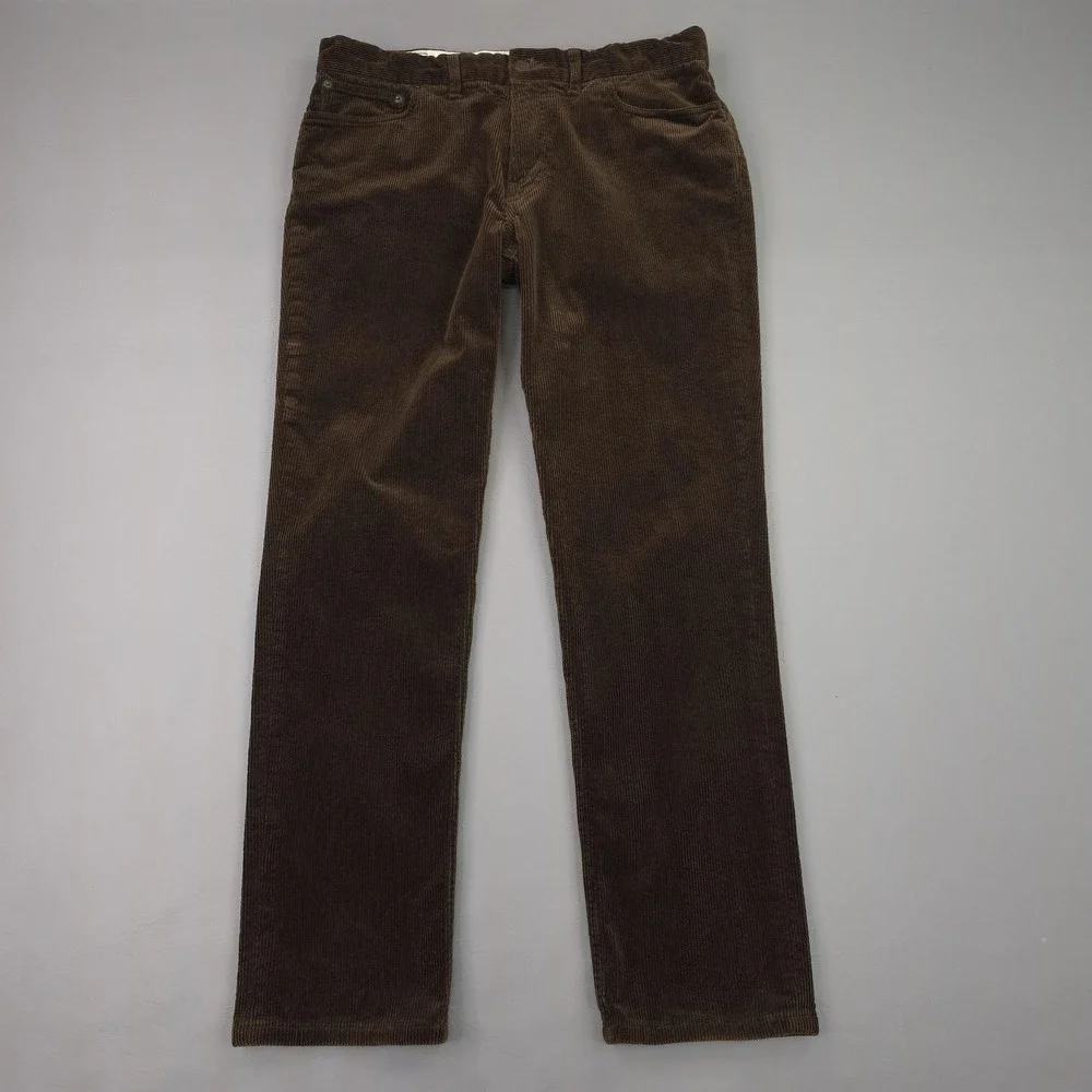 Polo Ralph Lauren Corduroy Chino Pants Mens 34x30 Brown 5 Pocket Stretch